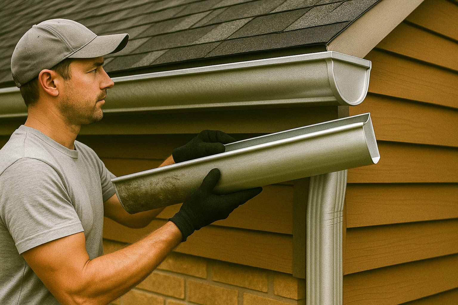 Copper gutters in London